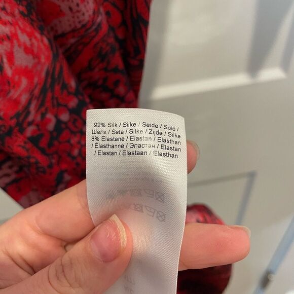 GANNI Snake-Print Silk-Blend Satin Midi Dress - Picture 10 of 10